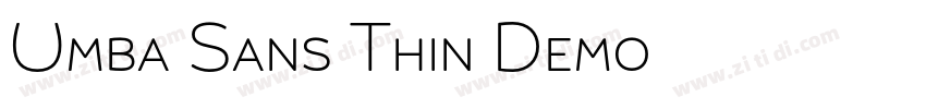 Umba Sans Thin Demo字体转换